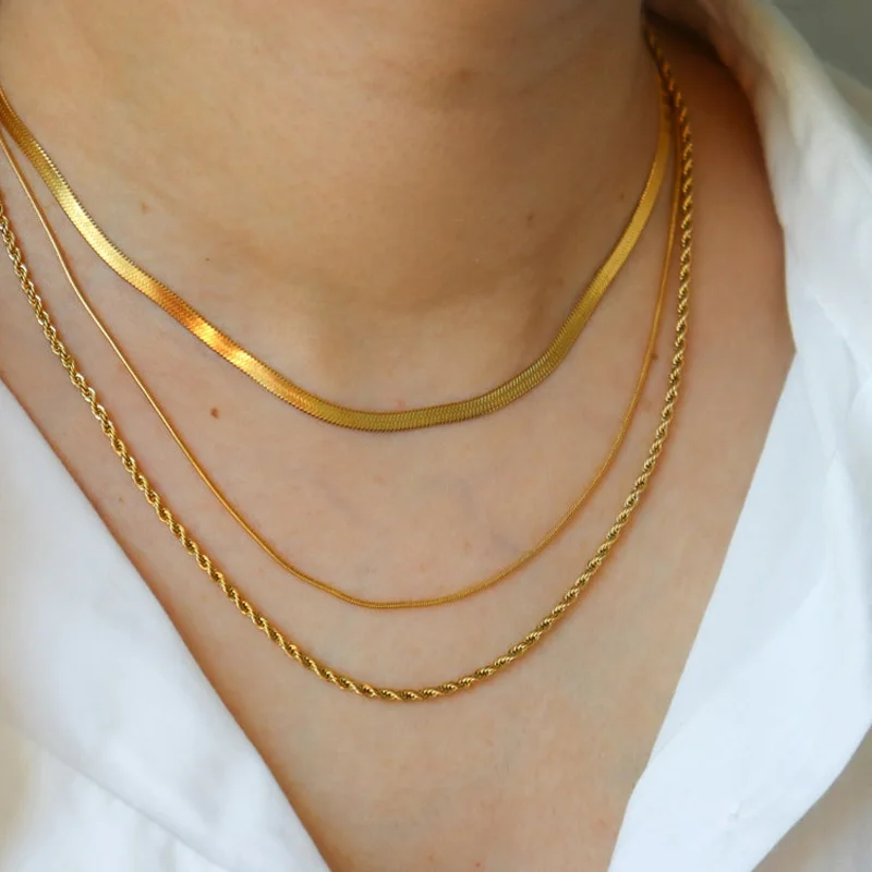 Stainless Steel Herringbone Snake Chain 