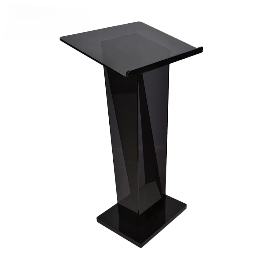 Transparent Acrylic Podium With White Acrylic Front Panel 43.4" Tall Pulpit Senior Lectern Easy Assembly Atril Color Options