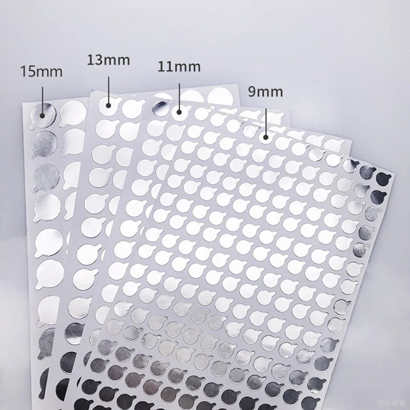 2Sheets Aluminium Foil Sealing Stickers with Handle for Cosmetics Bottle Chemical Tube Toothpaste Hose Mouth Seals Multiple Size