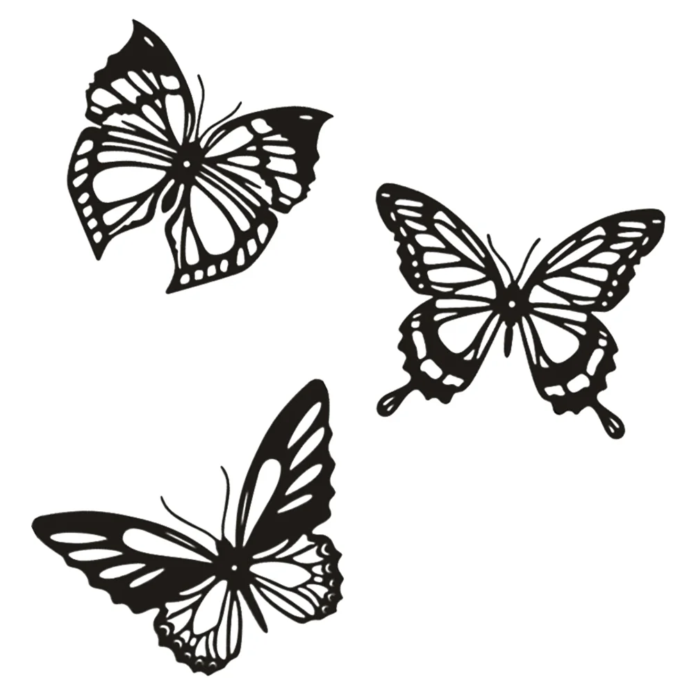 

Hollow Iron Butterfly Wall Sticker Butterflies Decal Hanging Decor Bedroom Stickers Gold