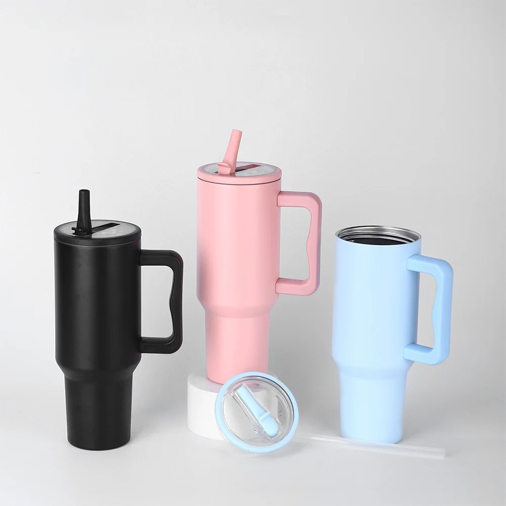 Tumbler Flip Straw Lid Replacement Spill Proof Splash Resistant Straw Cap for Stanley Water Cups 40oz For Stanley tumbler cover