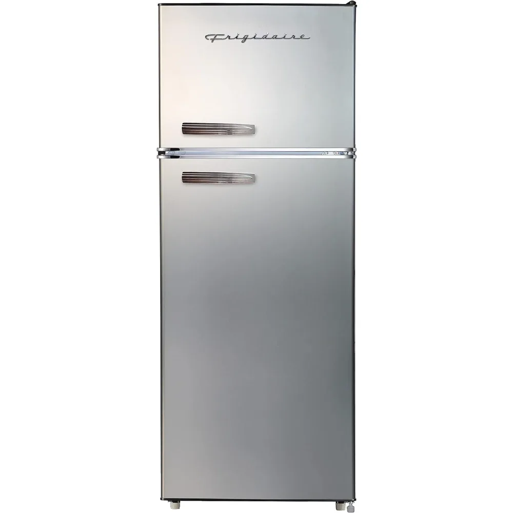 

EFR753-PLATINUM EFR753, двухдверный холодильник размера квартиры с морозильной камерой, Хромированная ручка в стиле ретро, cu ft, платиновая серия