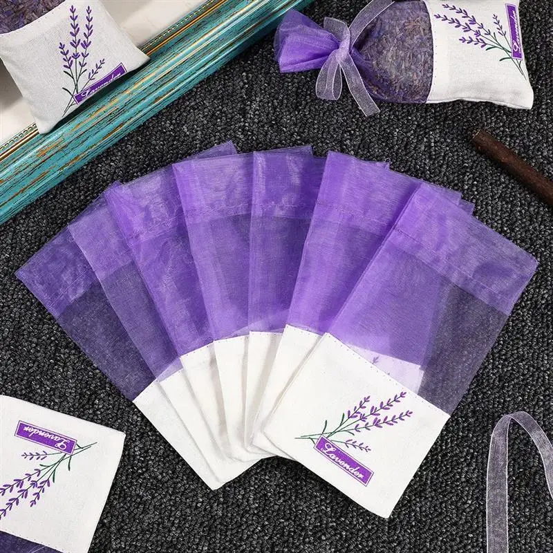 Deodorant sachet bags Fragrance bags 25/30Pcs Lavende Sachet Bags Portable Flowers Printing Beautiful Fragrance Lavender Sachet Bag for Seeds Dry Flowers Bags