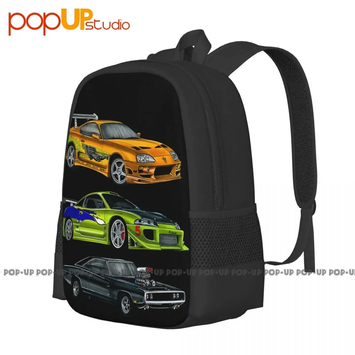 Cars From Fast And Furious Zaino Borsa sportiva per allenamento scolastico di grande capacità Corsa all'aperto - immagine 2