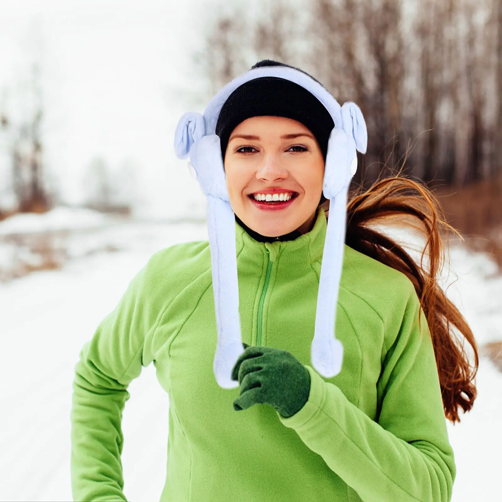 NEW Winter Keep Warm Earmuff Funny Antifreezing Ear Protector Kids Toy Blue for Outdoor Sports like Skiing and Hiking Providing