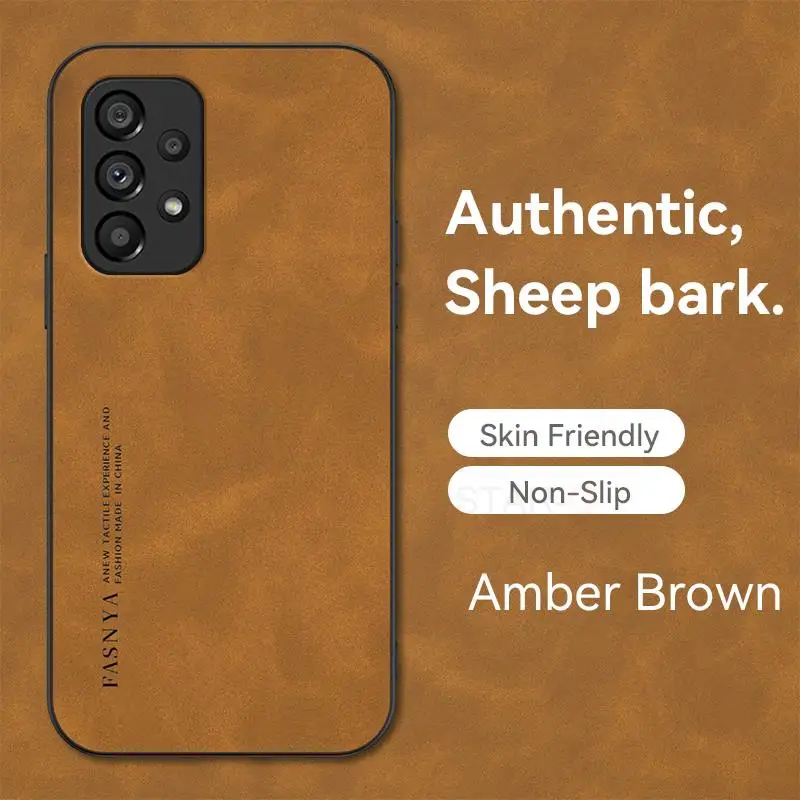 Premium Sheepskin Leather Phone Case - Elegant Back Cover