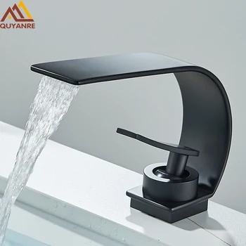 Rubinetto per lavabo a cascata Rubinetto per lavabo monocomando Miscelatore acqua calda fredda per lavabo da bagno 1