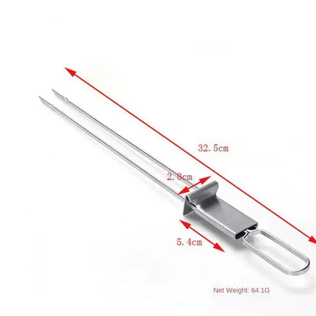 Rozsdamentes Acél Félautomata Kettős Végű Barbecue Villa Bbq Kültéri Kemping Piknik Szerszám Hordozható Bot - Image 6