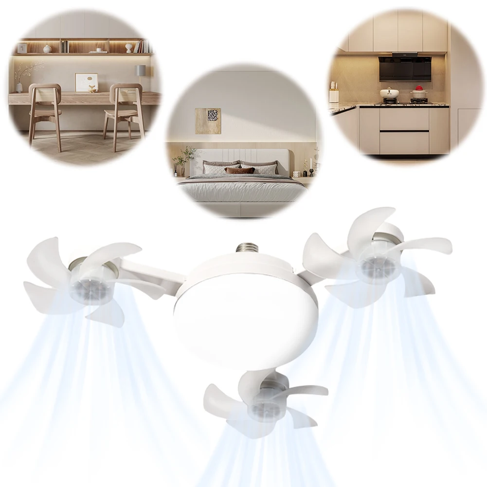 Universal Dimming Drone Fan with LED Light Remote Control Silent Ceiling Drone Fan 3 Gears for Dining Room Bedroom Living Room