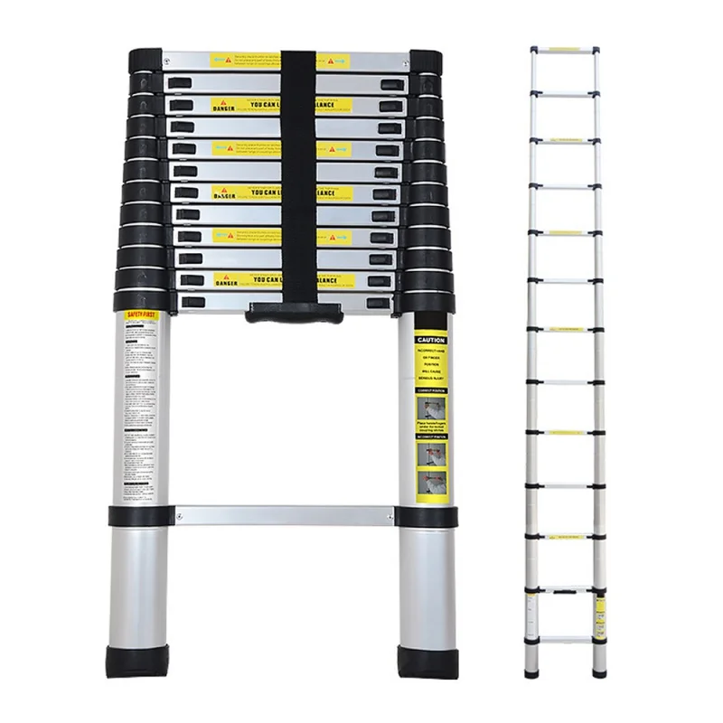 Ladders 5.8m 6.2 Meters Industrial Aluminum Ladders Portable Straight Ladder Household Folding Extension Telescopic Stepladder