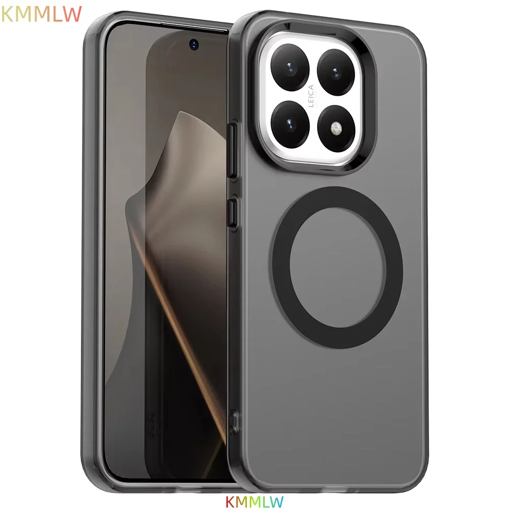 Candy Colors Transparent Magnetic Wireless Charging Case, Back Shell Coque