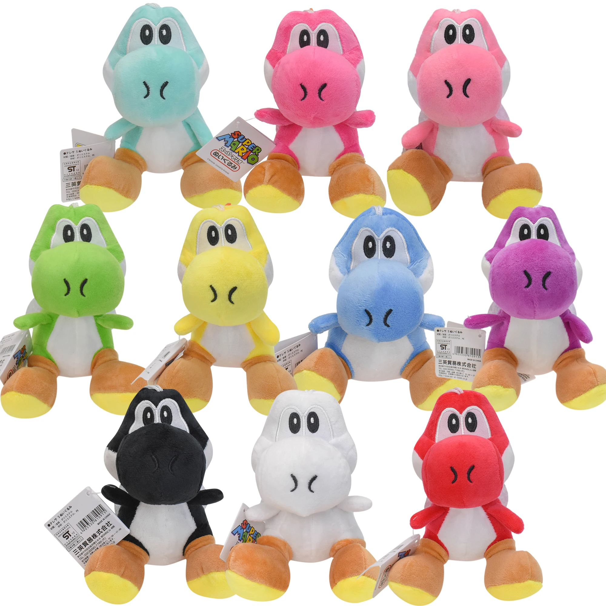 10-33cm Super Mario Bros Yoshi Plush Toys Doll Yoshi Dragon Plush Soft Stuffed Animals Toys Birthday Gifts for Children Kids new 6 ‘’15cm ty beanie stuffed plush animals doll lion ramsey the lioncorn collectible big glitter eyes soft toys birthday gift