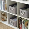 Sundries Storage Basket Linen Fabric Sorting Basket Foldable Wardrobe Storage Box for Living Room Bedroom Baby Toys Organizer 4