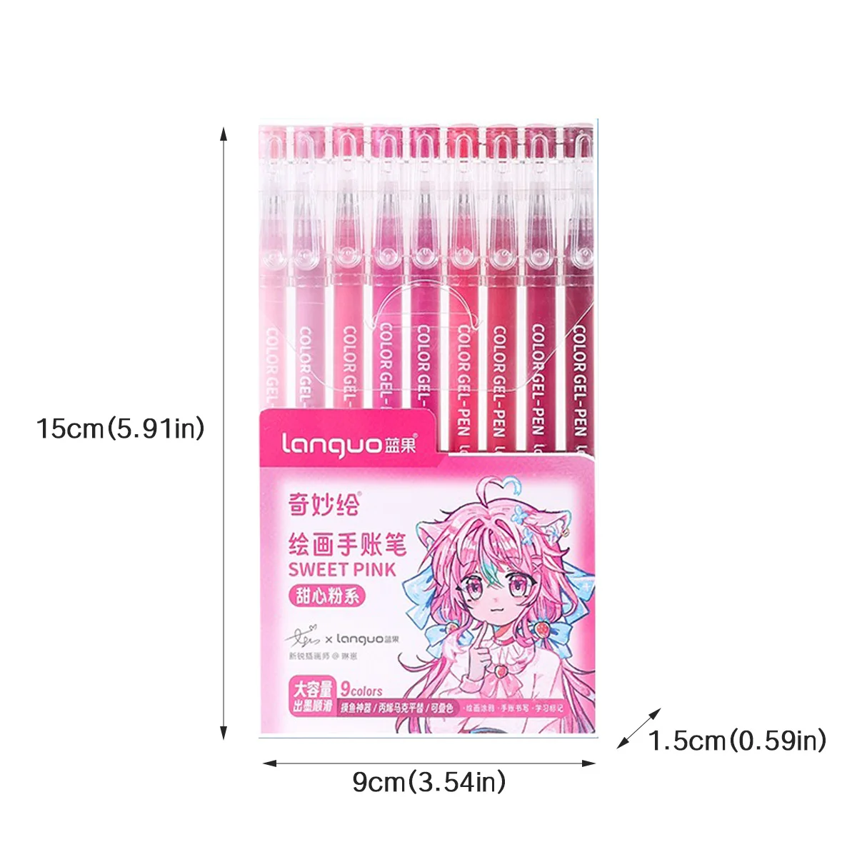 6/9 قطعة مجموعة Languo Morandi جل أقلام 0.5 مللي م...