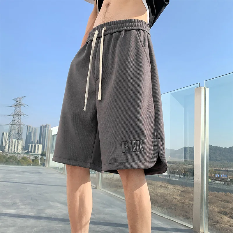 Men's oversized thin ice silk shorts, men's plus fat sanitary pants, outerwear sports and casual beach pants