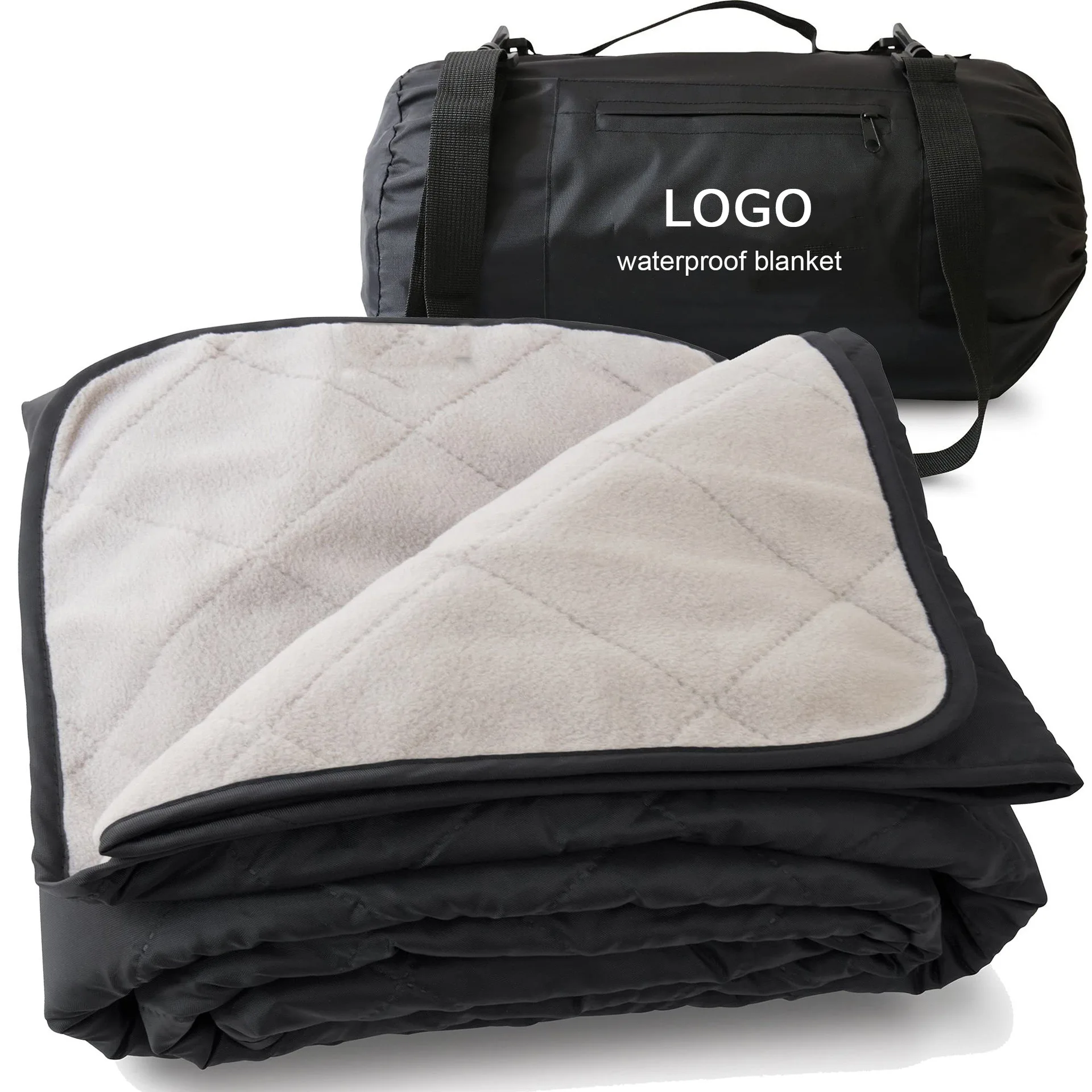 

Outdoor Supplies Polar Fleece Camping Blanket Polyester Waterproof Thickened Portable Moisture-proof Outdoor Picnic Mat