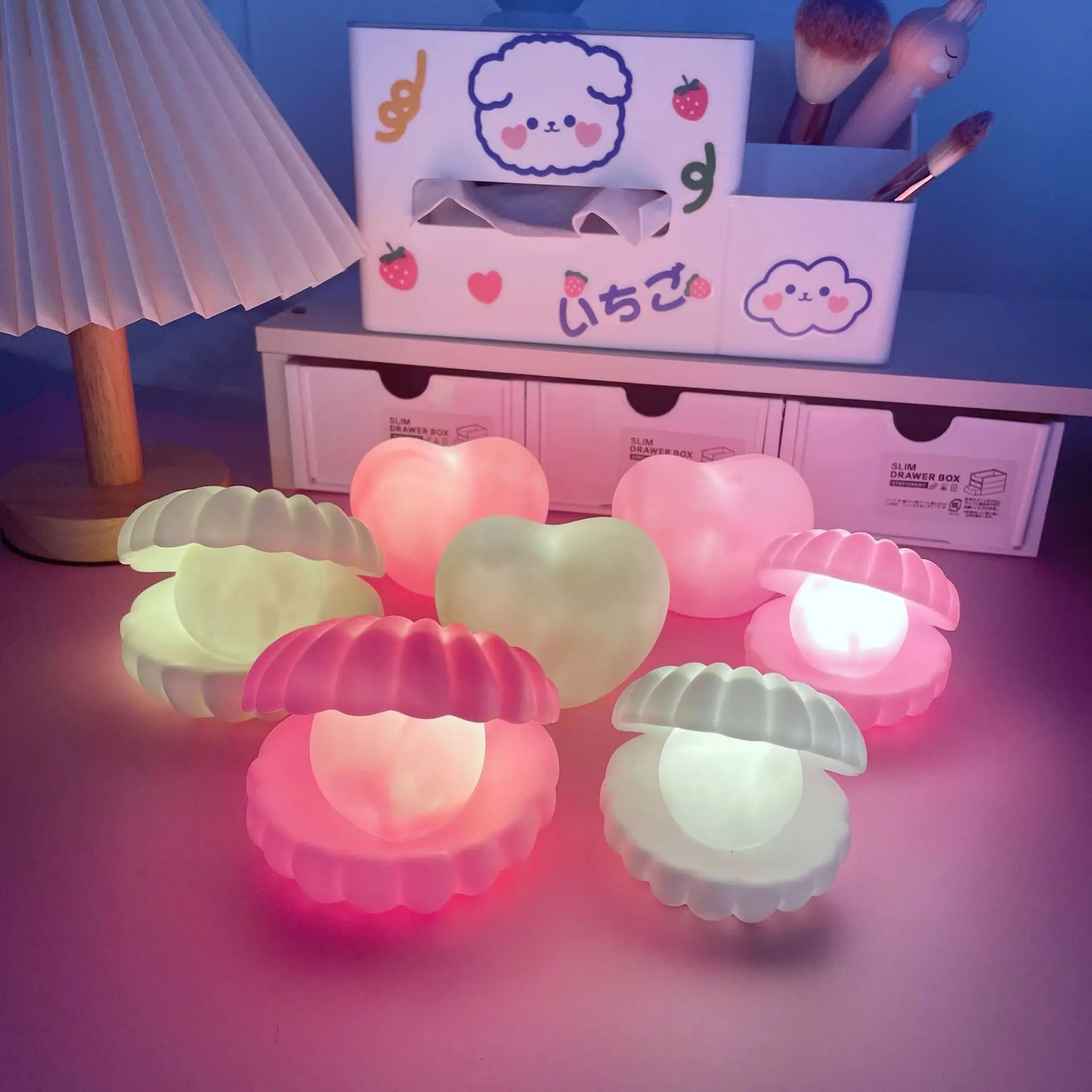 

Home Fashion Creative Shell Night Lights Bedside Lamps Christmas Decorations Night Market Stalls Glowing Children's Toys Gifts