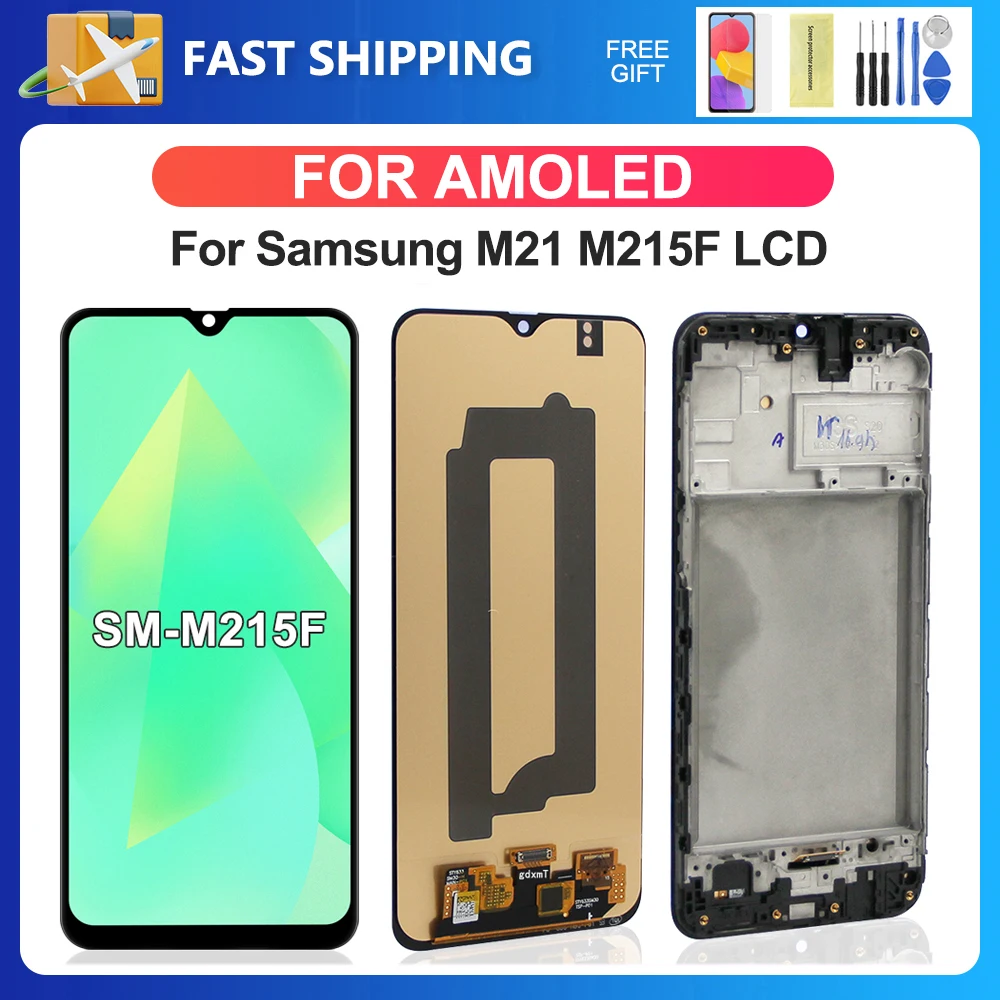 

M21 For Samsung 6.4''For AMOLED M215 M215F M215F/DS M215F/DSN LCD Display Touch Screen Digitizer Assembly Replacement