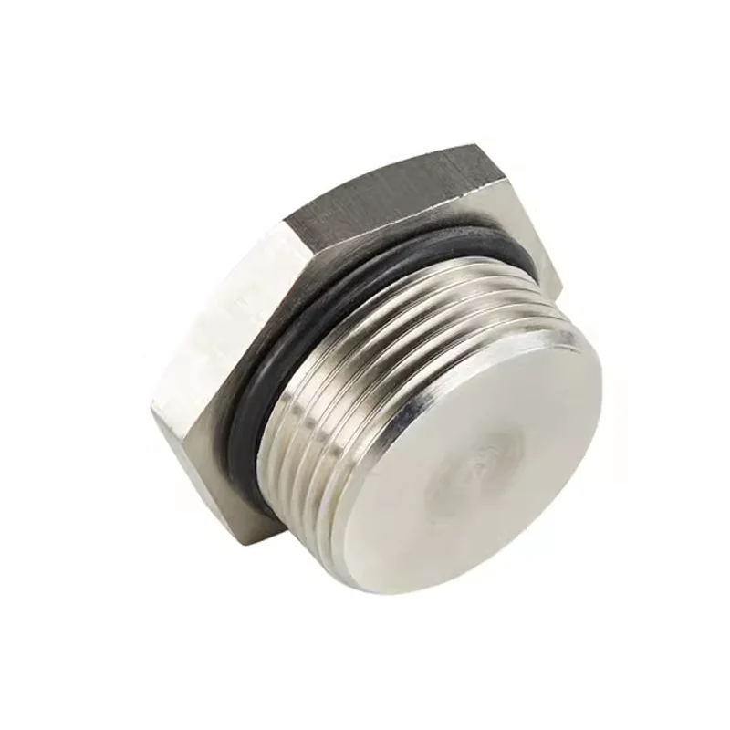 BSP NPT Metric Male Thread 304 Stainless Steel Sealing Ring Hex Head End Cap Screw Plug Pipe Fitting Adapter Connector