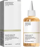 Solution tonifiante à l'acide glycolique 7%, 100ml, pour éliminer l'acné et hydrater la peau, Lotion rajeunissante 5