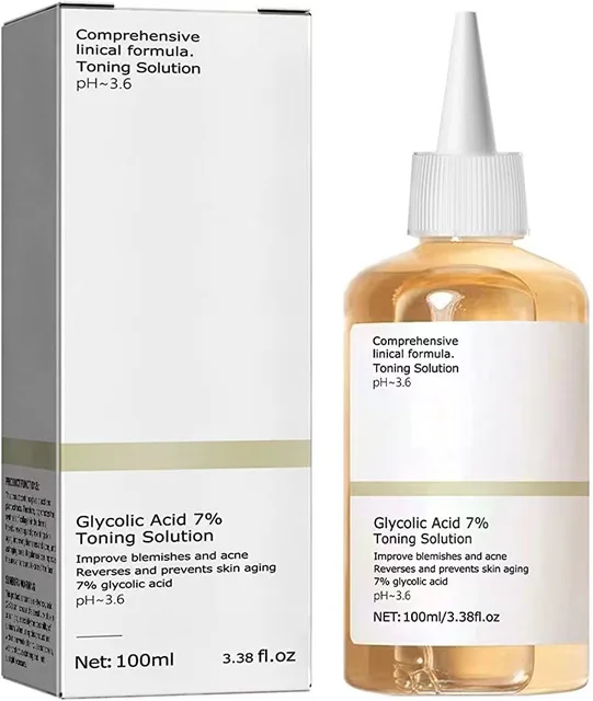 100ml Glycolic Acid 7% Toning Solution To Remove Acne and Moisturize Skin Rejuvenating Lotion 5