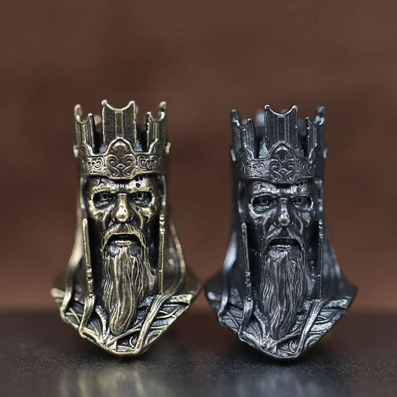 Pope Brass Knife Beads EDC DIY Paracord Woven Bracelet Lanyard Pendants Pontiff Head Sculpture Outdoor Tool Hangings paracord accessories paracord bracelet outdoor accessories paracord bracelet accessories paracord lanyard pendants outdoor knife lanyard