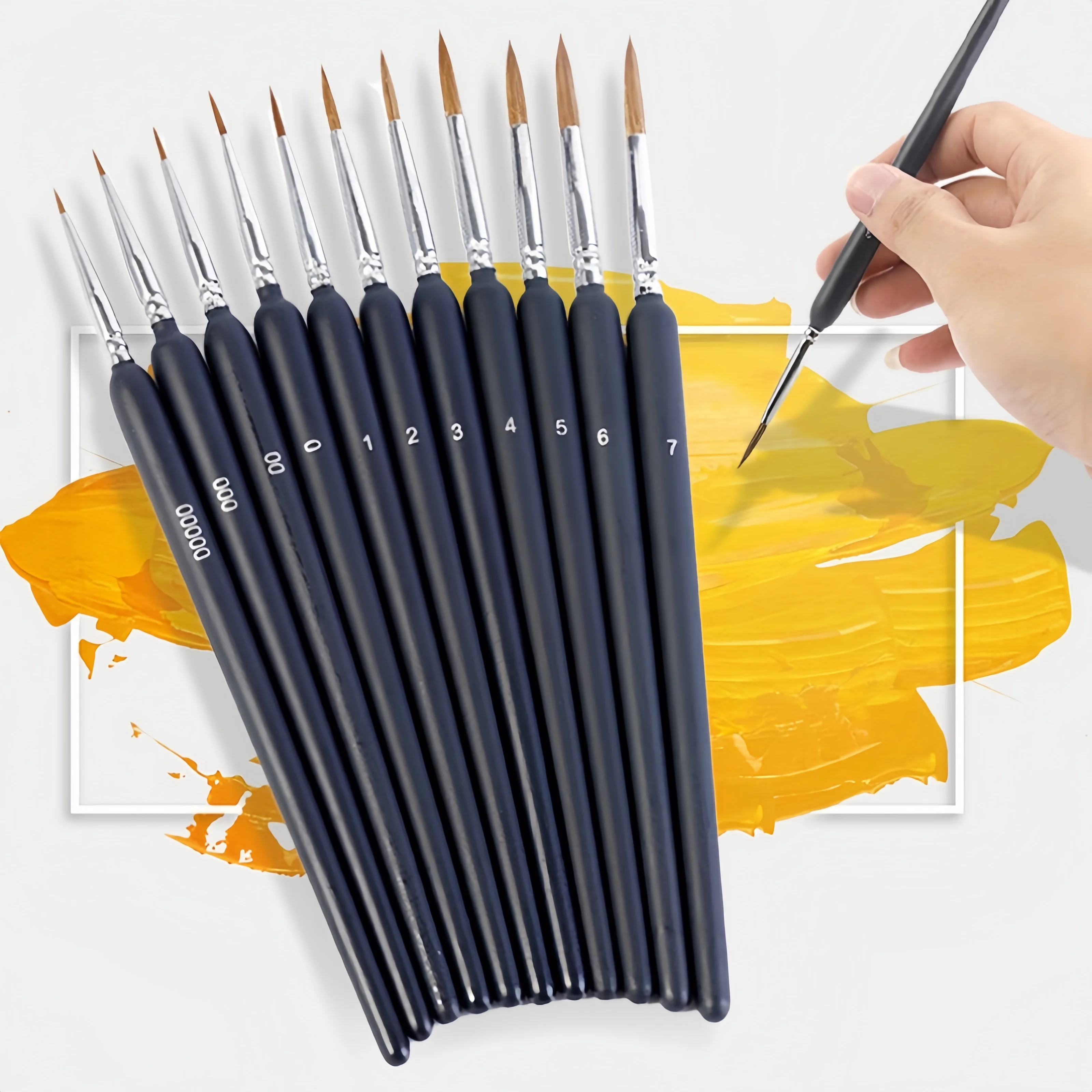 Drawing brush Drawing brush Oil painting Drawing brush Drawing pen Art tool Drawing brush hook edge oil brush 4