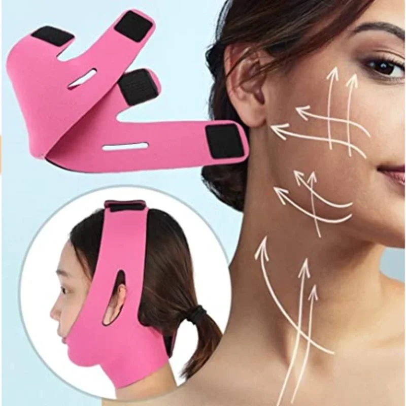 여성용 얼굴 슬리밍 붕대, V라인 얼굴 셰이퍼, 턱 뺨 리프트 업 벨트, 얼굴 마사지 스트랩, 얼굴 피부 관리 미용 도구