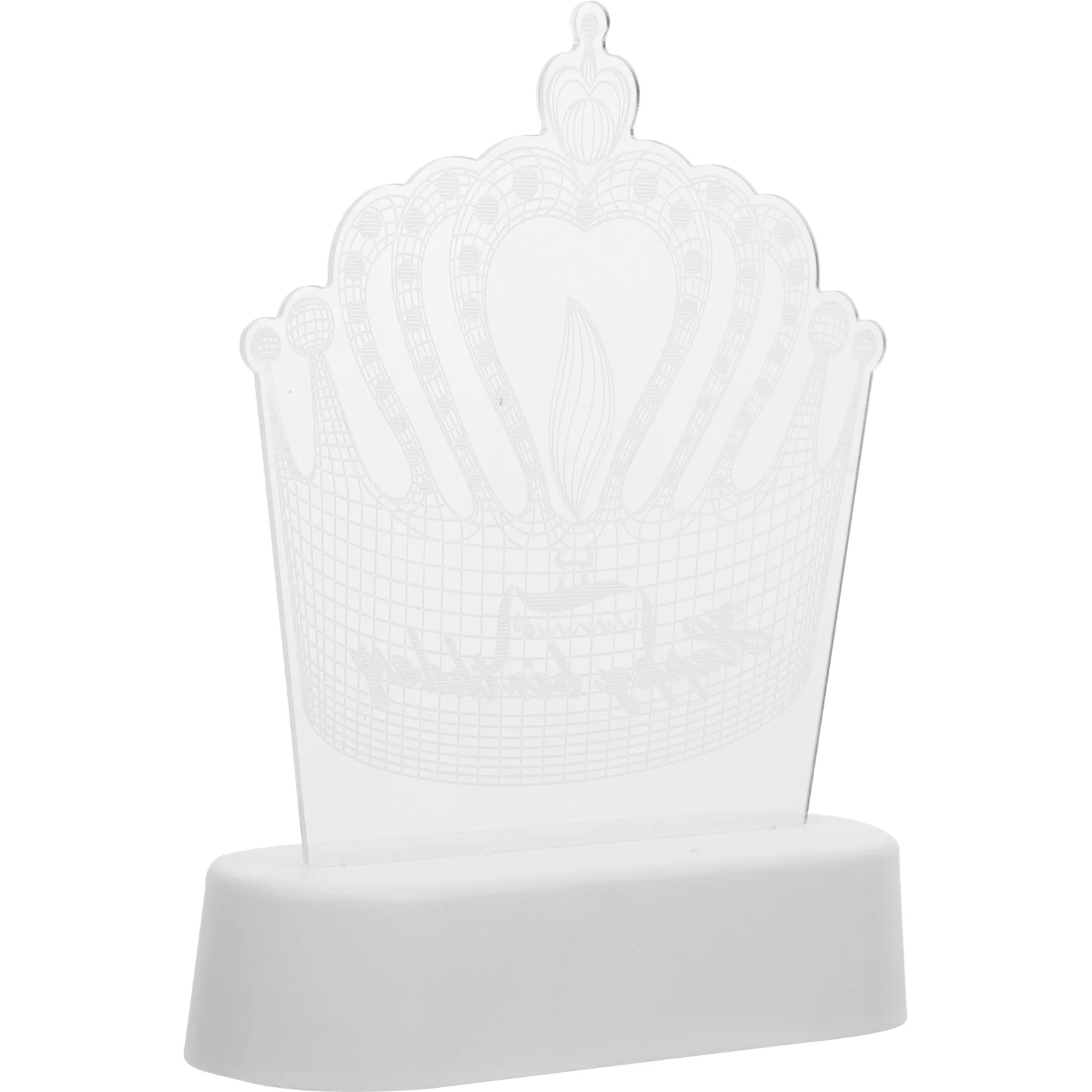 

Birthday Night Light The Crown Lamp with Base Powered Room Decorative Lights 3D