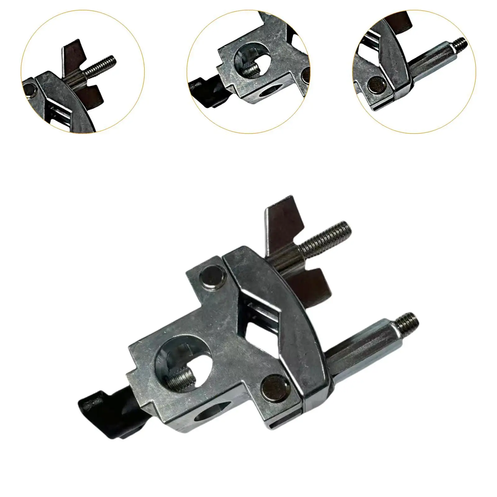 Drum Cymbal Extension Clamp Accessories Metal Musical Instrument Adjustable Bracket Cowbell Mounting Bracket Cymbal Arm Clamp