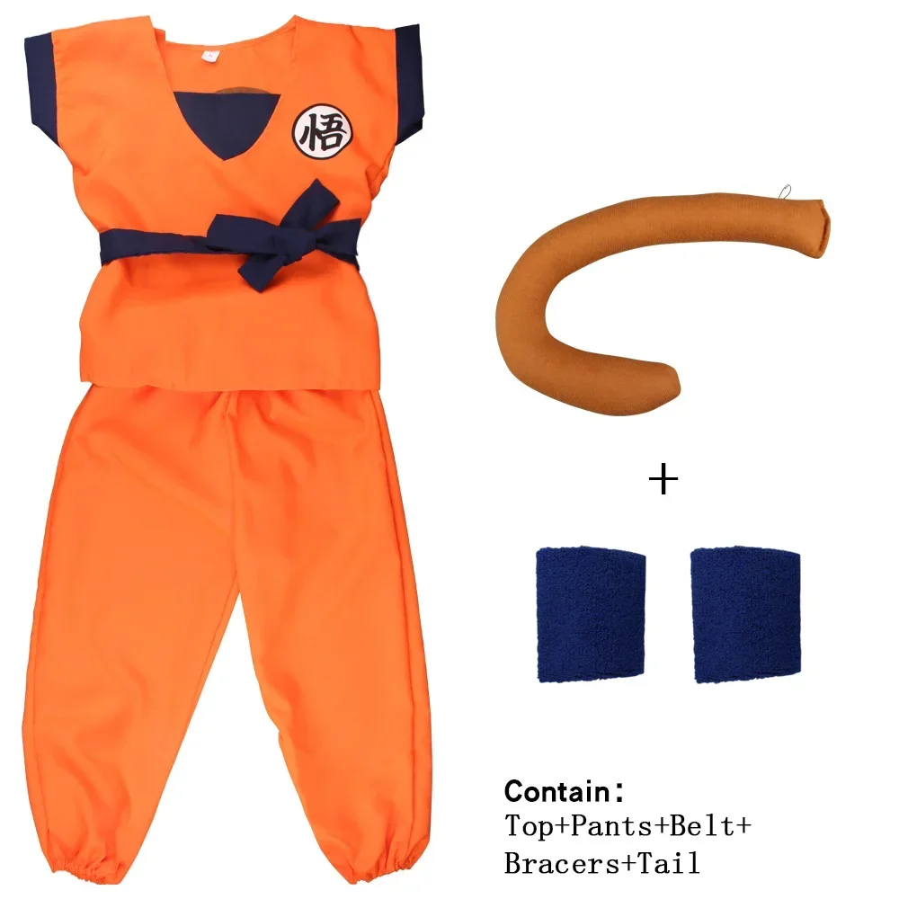 Kids Anime Son Goku Cosplay Costumes Krillin Training Clothes Superhero Outfits - Picture 12 of 21