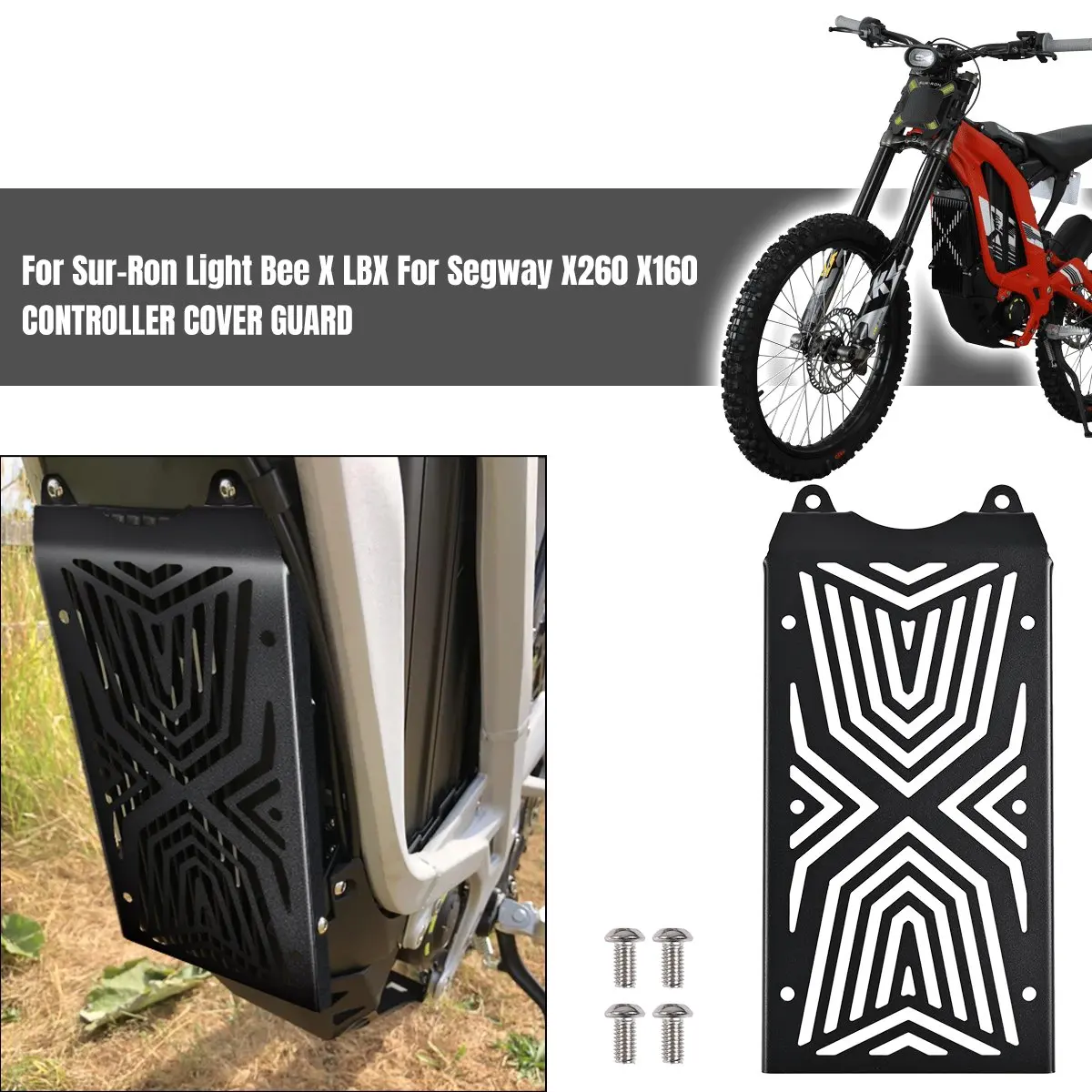Cache De Protection Contrôleur CNC Aluminium - Noir - Pour Sur Ron Light Bee X, Segway X260/X160 - NEUF