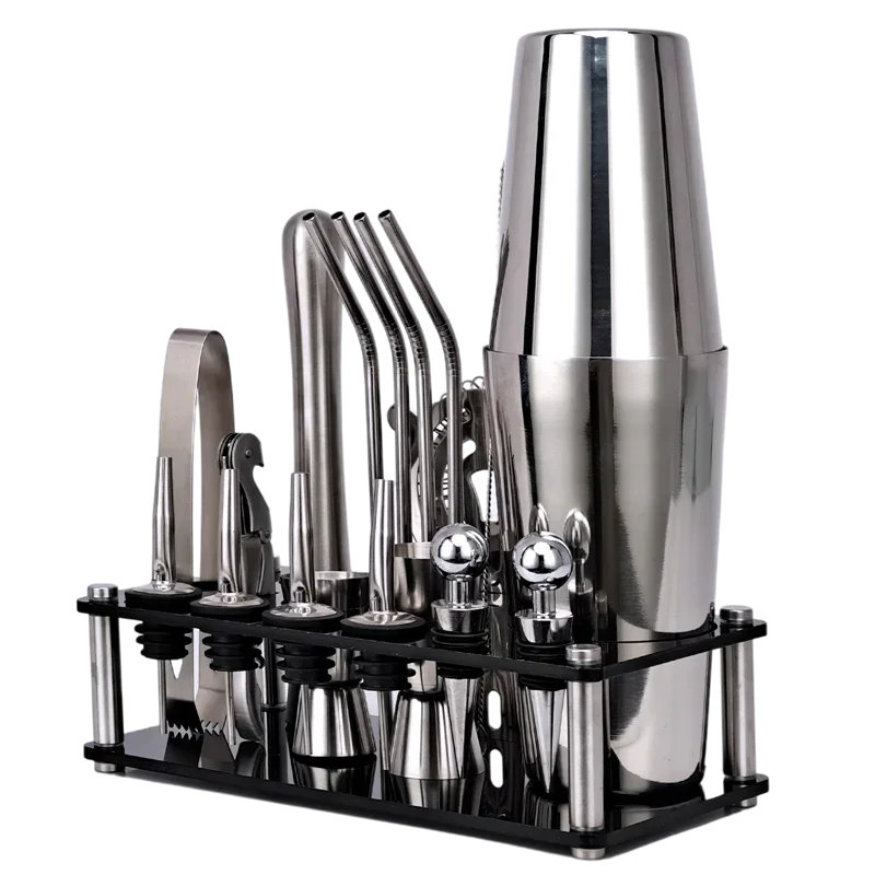 Prodigy Mix 20-Piece Bartender Kit With Stand - Boston Shaker, Bar Tools, Recipe Cards - View #11