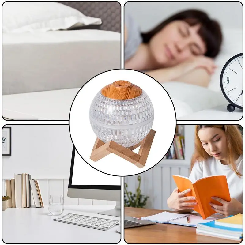 Crystal Ball Humidifier Colorful Atmosphere Light Silent Diffuser For Kids Humidifier Lamp Colorful Room Humidifier For Bedroom