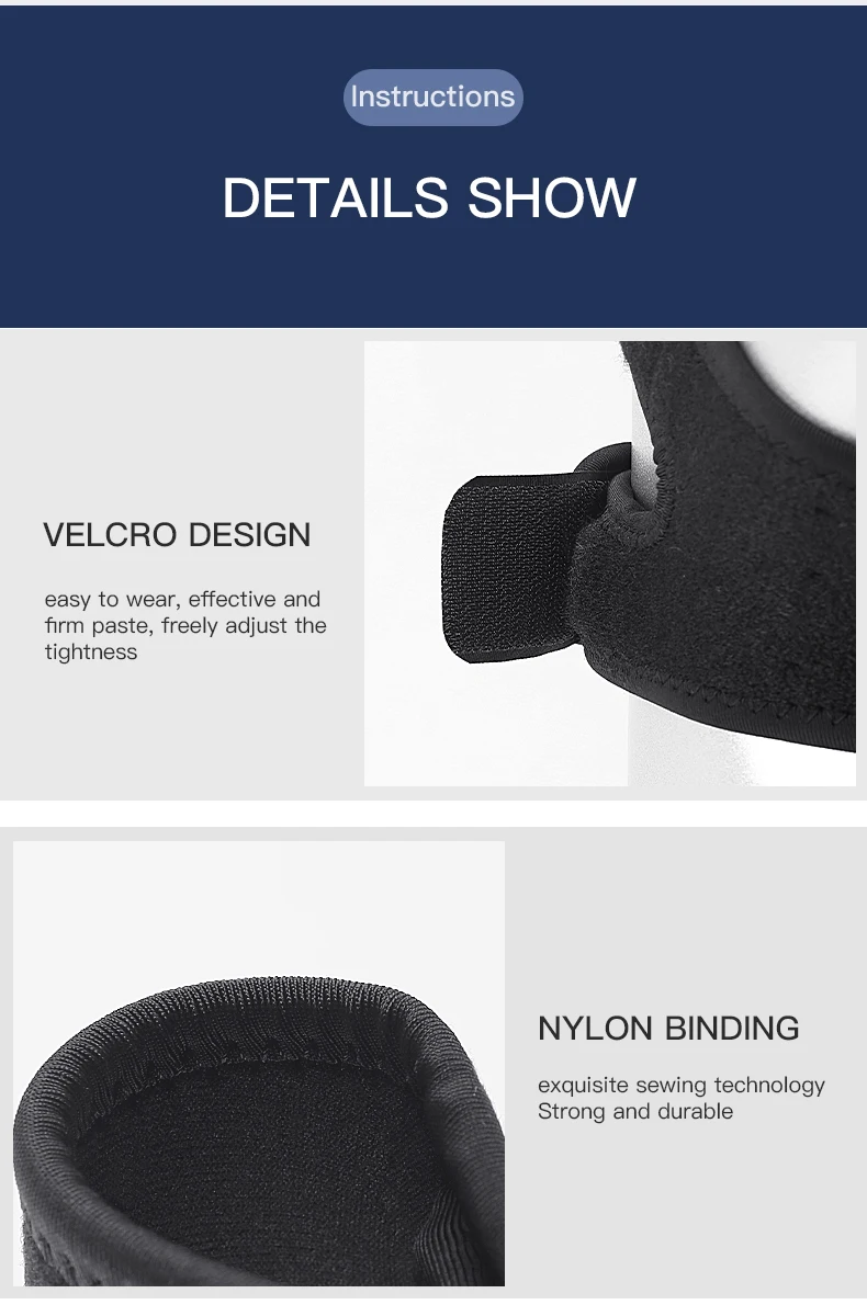 Sportliche Kniebandage mit elastischen Stützen und Strickkonstruktion.