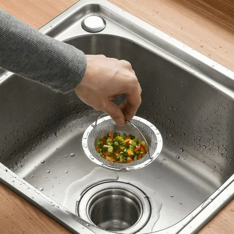 Shower Drain Filter Stainless Steel Bathtub Hair Catcher Stopper Shower Drain Hole Filter Handle Metal Sink Strainer Floor Drain for Kitchen