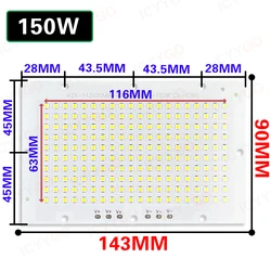 Versatile LED Square Panel Light - High - Wattage Options with Dual White Light Tones - No Wire Soldering (150W)