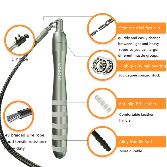 Crossfit Speed Jumping Rope Home Gym Steel Wire Durable For Men Fast Jump Rope loss weight Sport Exercise Workout Equipments 4