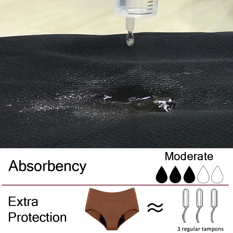 Menstrual Panties for Women Comfortable Physiological Underwear Absorbency Leak Proof Briefs Cotton Lingerie Period Underpants - 6