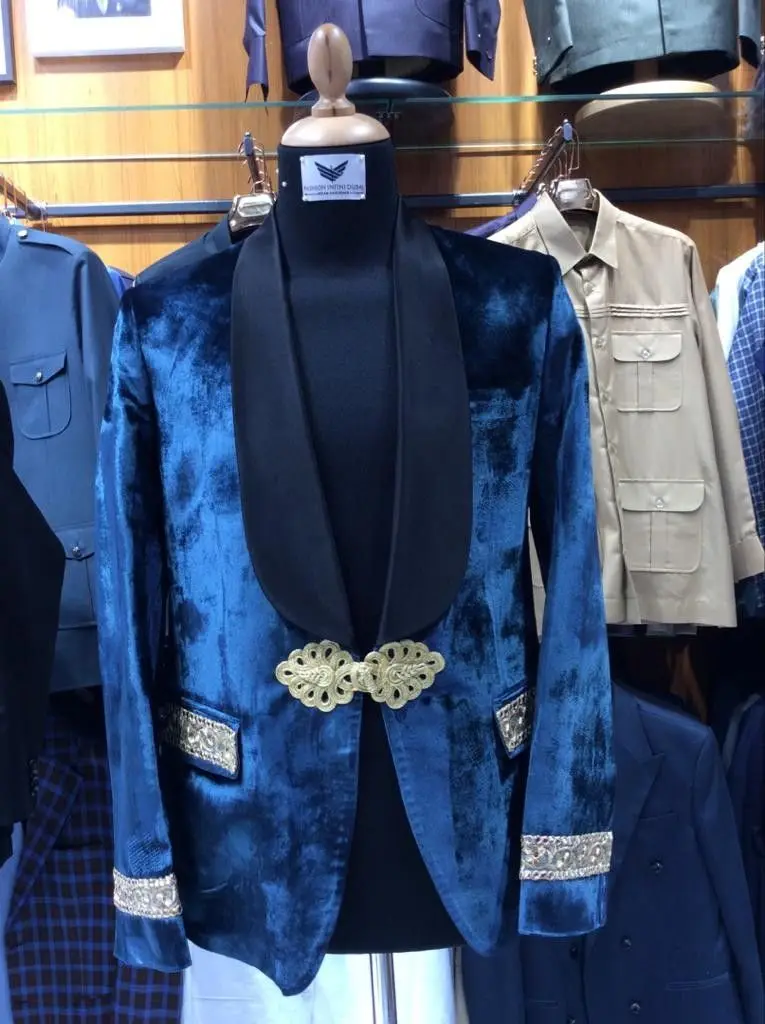 Men Suits Wedding Groom Tuxedos Fancy Chinese Knot Jacket Shawl Lapel For Male Only Coat Made