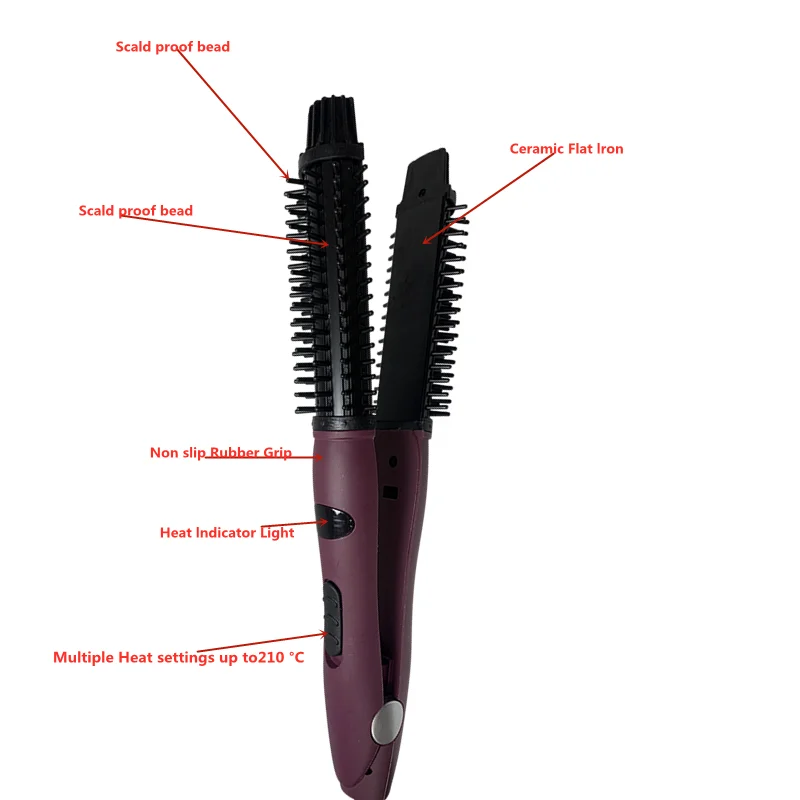 High and Low Gear Electric Curling Iron Perm Hair Comb Pear Flower Electric Round Brush Shape Does Not Hurt Hair