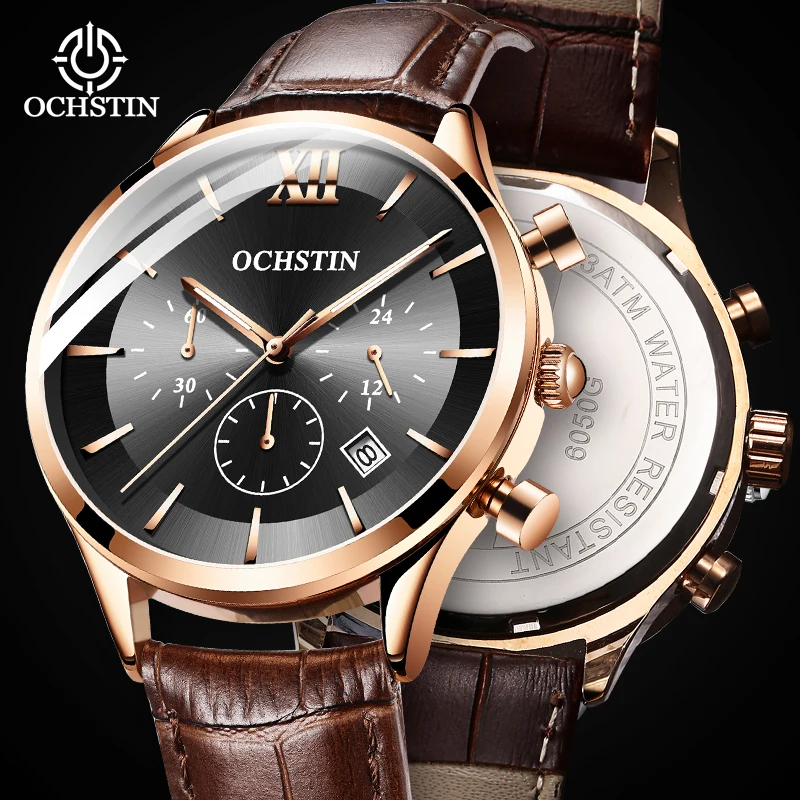 OCHSTI Hot 2024 Commander Series Fashionable and Gorgeous Multi functional Quartz Movement Waterproof Watch Men's Quartz Watch