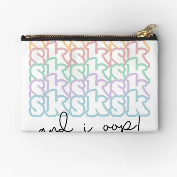 

Sksksk And I Oop Vsco Girl Zipper Pouches Panties Men Small Storage Bag Wallet Underwear Women Money Packaging Socks Key Pocket