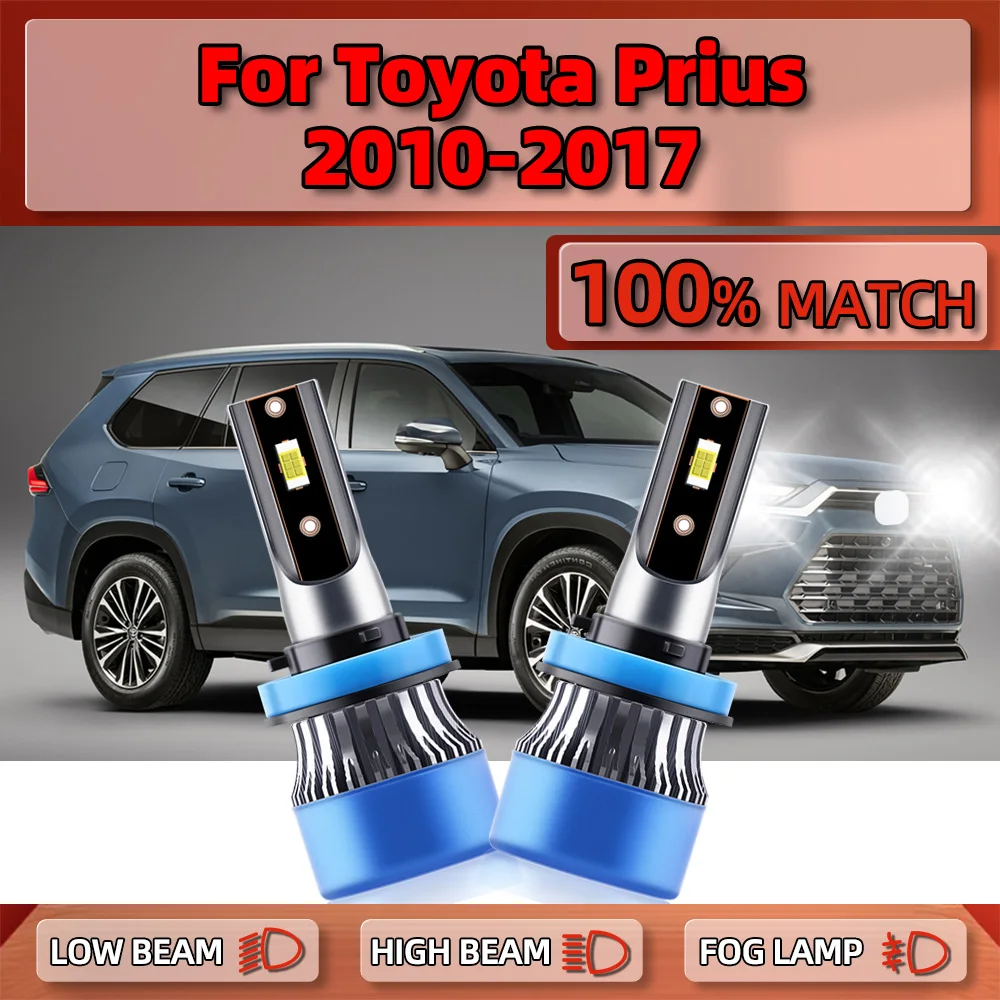 

120W Canbus LED Headlight Bulbs 20000LM Car Lamp Plug & Play 12V 6000K For Toyota Prius 2010 2011 2012 2013 2014 2015 2016 2017