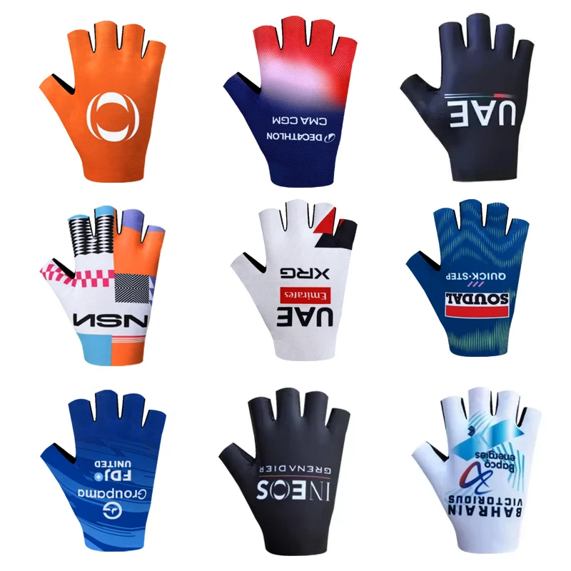 Pro Team Breathable Half Finger Cycling Gloves – Anti-Slip Sports Gloves