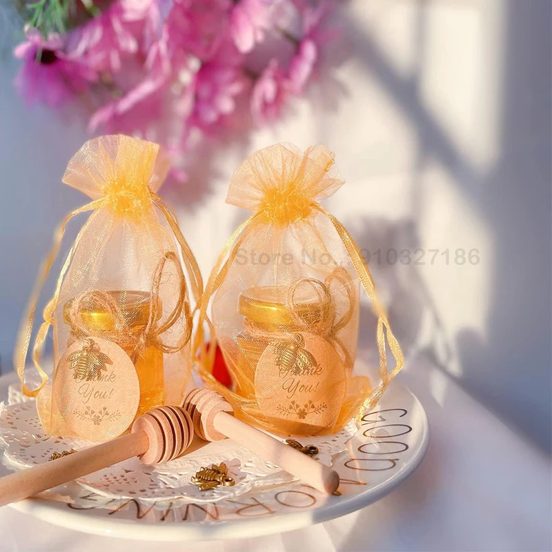 Food storage pots food storage container food storage can food storage box 10/20Pcs mini hexagonal glass honey pot set with golden lid