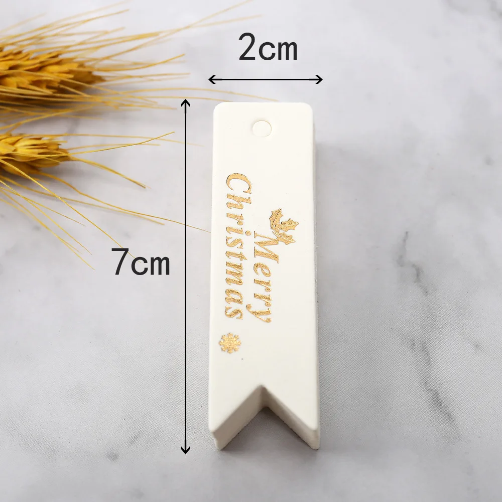 Festive Gold Bronzing Gift Tags for Holiday Packaging – Set of 50