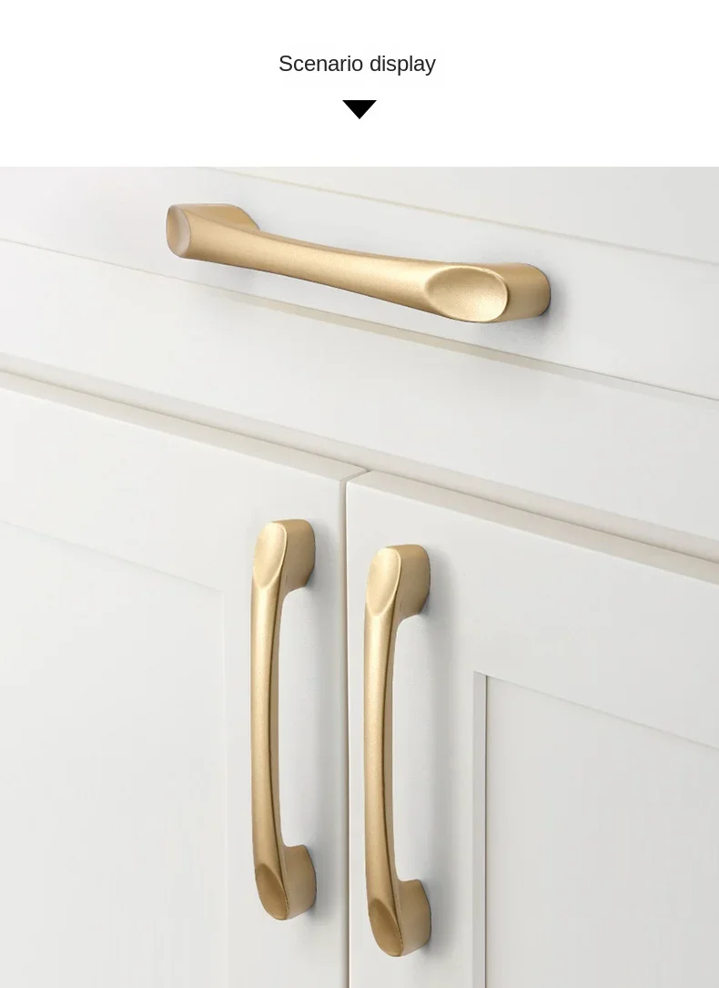 Description Picture 6 of itemHandles Drawer Cabinet Furniture Kitchen Handles for Cabinet Knob Door Drawer Furniture Kitchen Knob Golden Simplicity Hardware