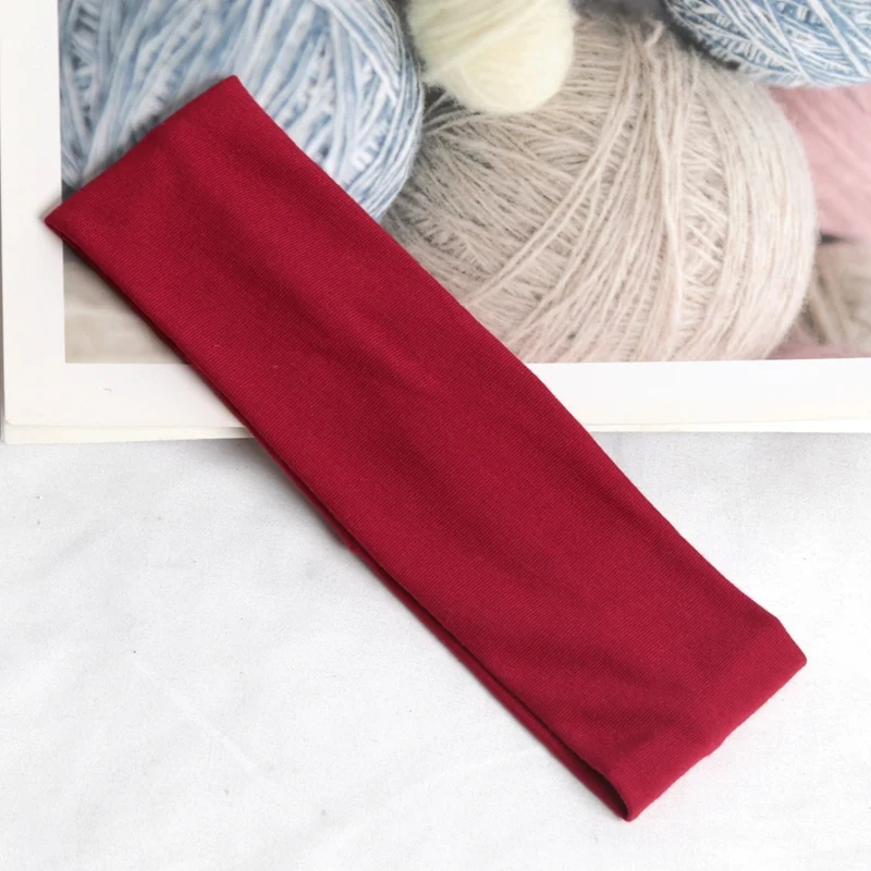 Elastic Hair Fashion Sports Headbands for Women - Solid Color Stretch Bands for Fitness, Yoga, and Makeup
