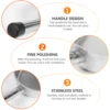 Stainless Steel Thickened Dustpan Handheld Garbage Home Cleaning Tools Metal Kitchen Practical Sturdy Multipurpose 5